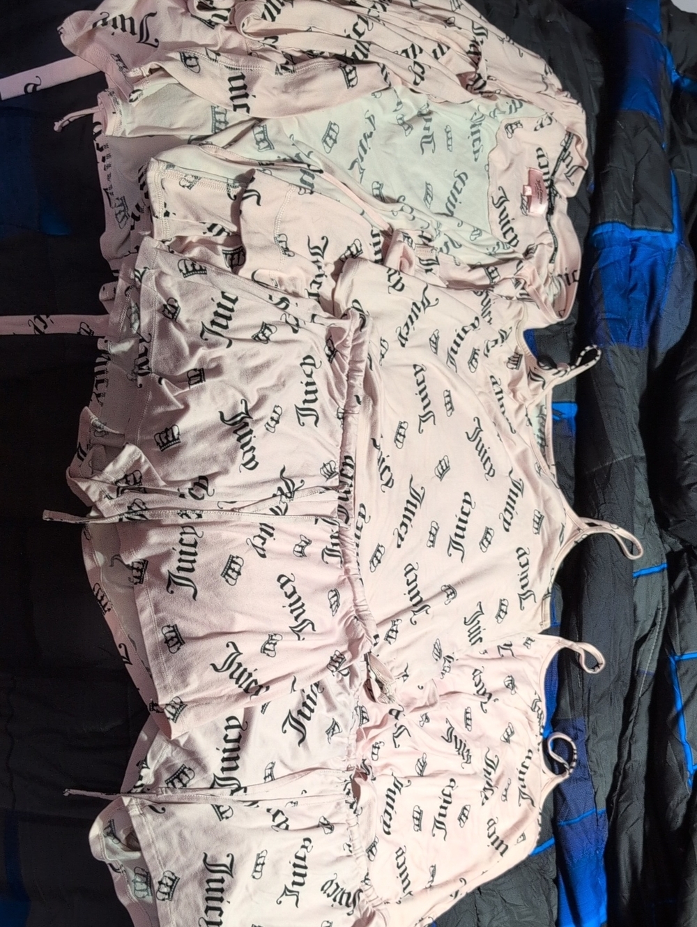 Juicy Couture Pink Logo Print Pajama Set